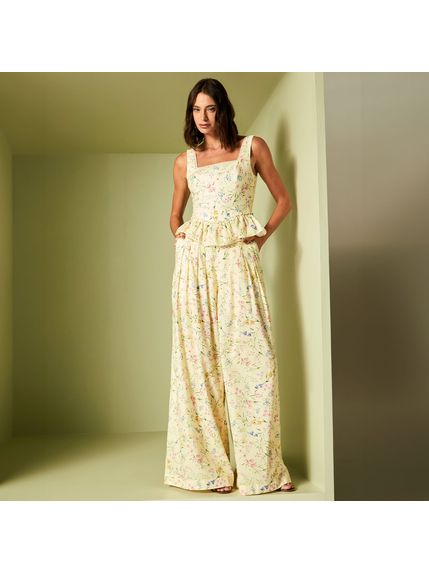 TOP NANDA EM MOUSSELINE 100% ALGODÃO ESTAMPADO