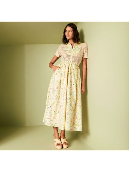 CHEMISE MAXI MIDI NINI EM CROCHET E MOUSSELINE 100% ALGODÃO ESTAMPADO