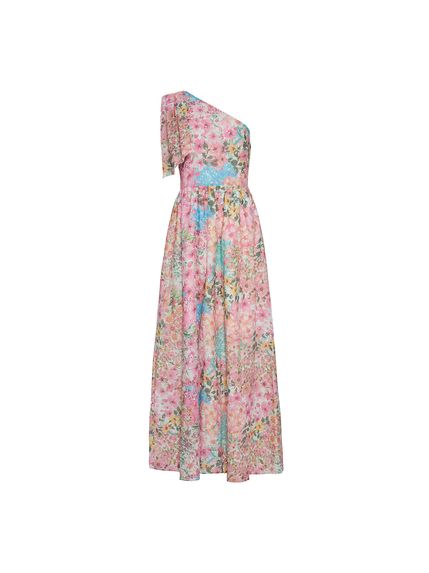 VESTIDO LONGO LU EM LAISE 100% ALGODÃO ESTAMPADA