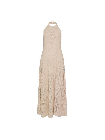 VESTIDO LONGO THEODORA EM CROCHET RELEVO