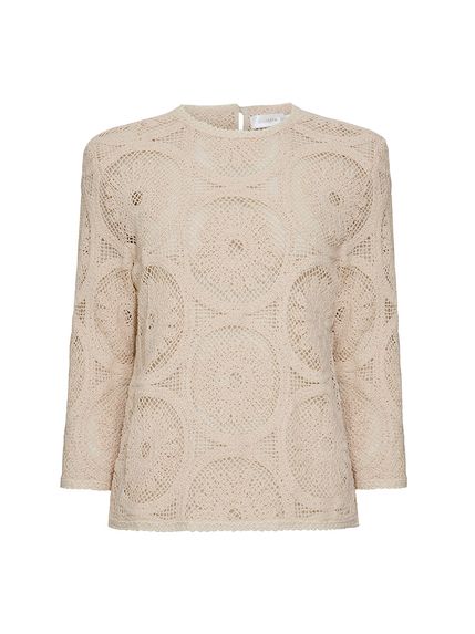 BLUSA MIRELA EM CROCHET RELEVO