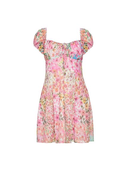 VESTIDO CURTO DADA EM LAISE 100% ALGODÃO ESTAMPADA