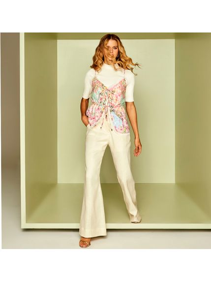 REGATA JOANA EM LAISE 100% ALGODÃO ESTAMPADA