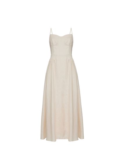 VESTIDO MAXI MIDI DHALIA EM LINHO 100%