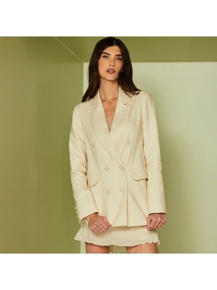 BLAZER CREME DE LAIT EM LINHO 100%