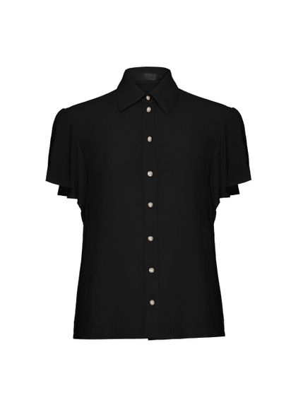 CAMISA MARIA FERNANDA EM TECIDO PLISSADO