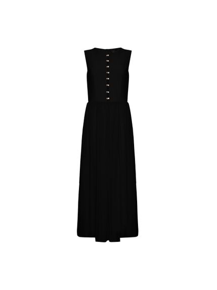 VESTIDO MAX MIDI MARIA ISABELLA EM TECIDO PLISSADO