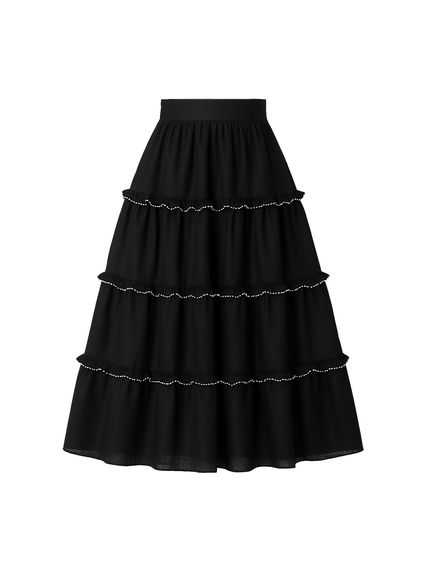 SAIA BABADOS MAXI MIDI SATINE EM LINHO 100%
