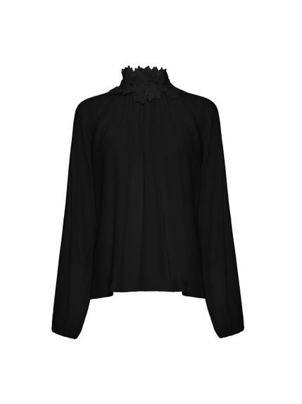 BLUSA MARIA EDUARDA EM TECIDO PLISSADO
