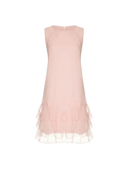 VESTIDO CURTO BRIX BABADOS ORGANZA 100% SEDA