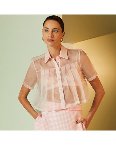 CAMISA MIRIE EM ORGANZA 100% SEDA