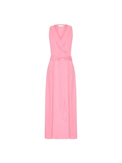 VESTIDO MAXI MIDI REYA EM CREPE DE VISCOSE