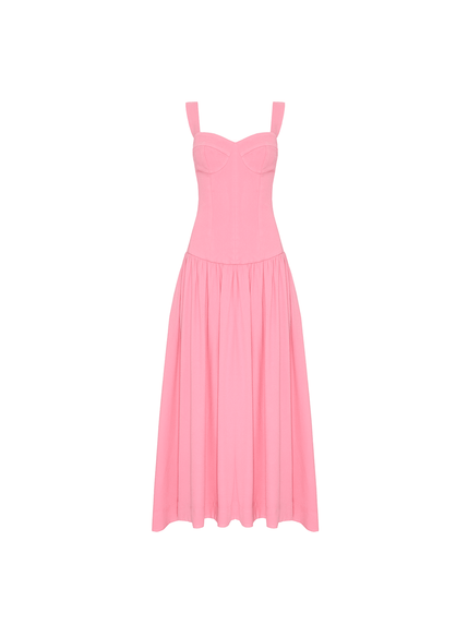 VESTIDO MAXI MIDI QUIN EM CREPE DE VISCOSE
