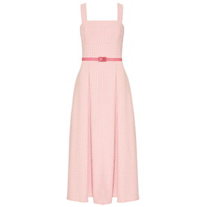 VESTIDO MAXI MIDI  LOU  EM JACQUARD 100% ALGODÃO