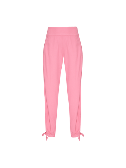 CALÇA MELLOW COM PUNHOS EM CREPE DE VISCOSE