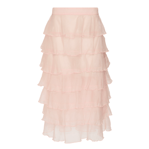 SAIA MIDI KAKÁ  EM ORGANZA 100% SEDA