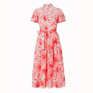 CHEMISE MAXI MIDI ALLY EM SEDA E MODAL ESTAMPADA