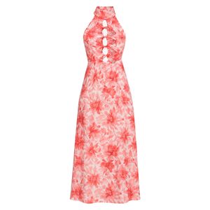 VESTIDO MAXI MIDI CAT EM SEDA E MODAL ESTAMPADO