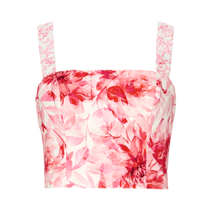TOP LILICA EM TECIDO 100% ALGODÃO ESTAMPADO