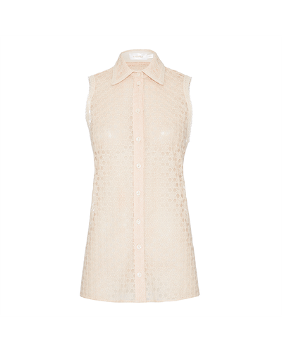 CAMISA ESTELA EM TULE BORDADO