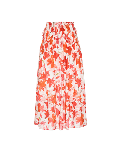 SAIA MAXI MIDI NENA  EM MOUSSELINE 100% ALGODÃO ESTAMPADO