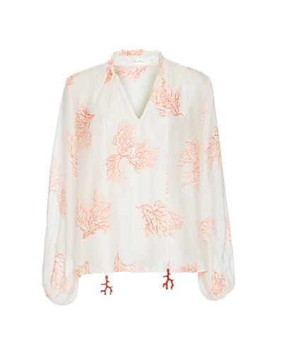 BLUSA GABRIELLA EM MODAL E SEDA ESTAMPADA