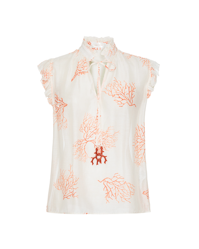 BLUSA TAMARA EM MODAL E SEDA ESTAMPADA