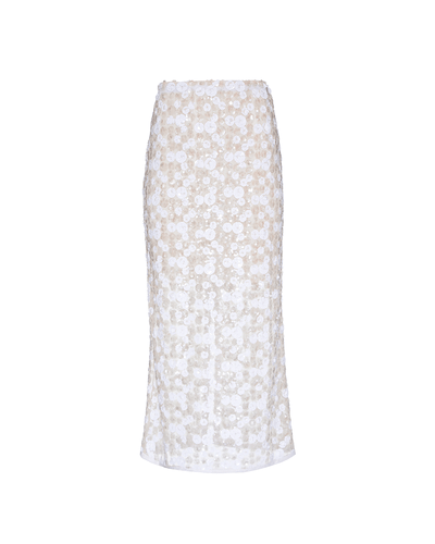 SAIA MAXI MIDI ILSE EM PAETE BORDADO