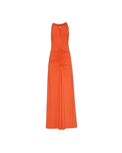 VESTIDO ÉVEA LONGO JERSEY LARANJA
